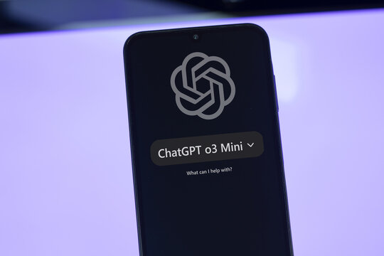 Chat GPT o3 Mini Model on a phone, a user testing .