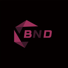 Fototapeta premium BND creative minimalist letter logo. BND unique vector initials alphabet letter logo design