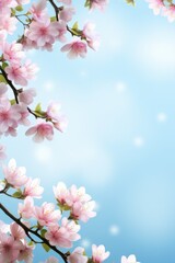 Obraz premium I Love You Mom - Beautiful Blooming Flowers on Chestnut Tree Background. Celebrate Mother's Day with a Blue Skies and Bokeh Banner Card