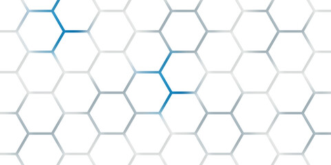 Abstract seamless honeycomb hexagon background. Geometric texture white gray pattern design.
