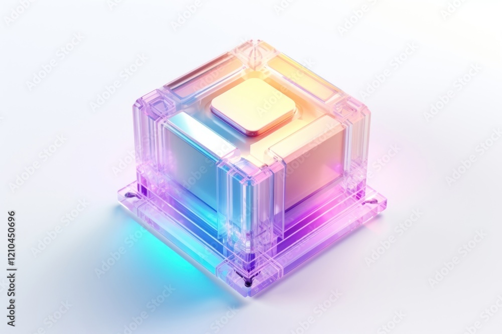 Poster computer cpu white background illuminated technology