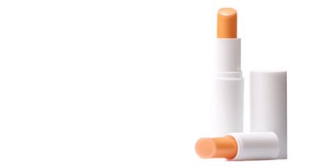 Makeup Products Isolated on Transparent White Background

