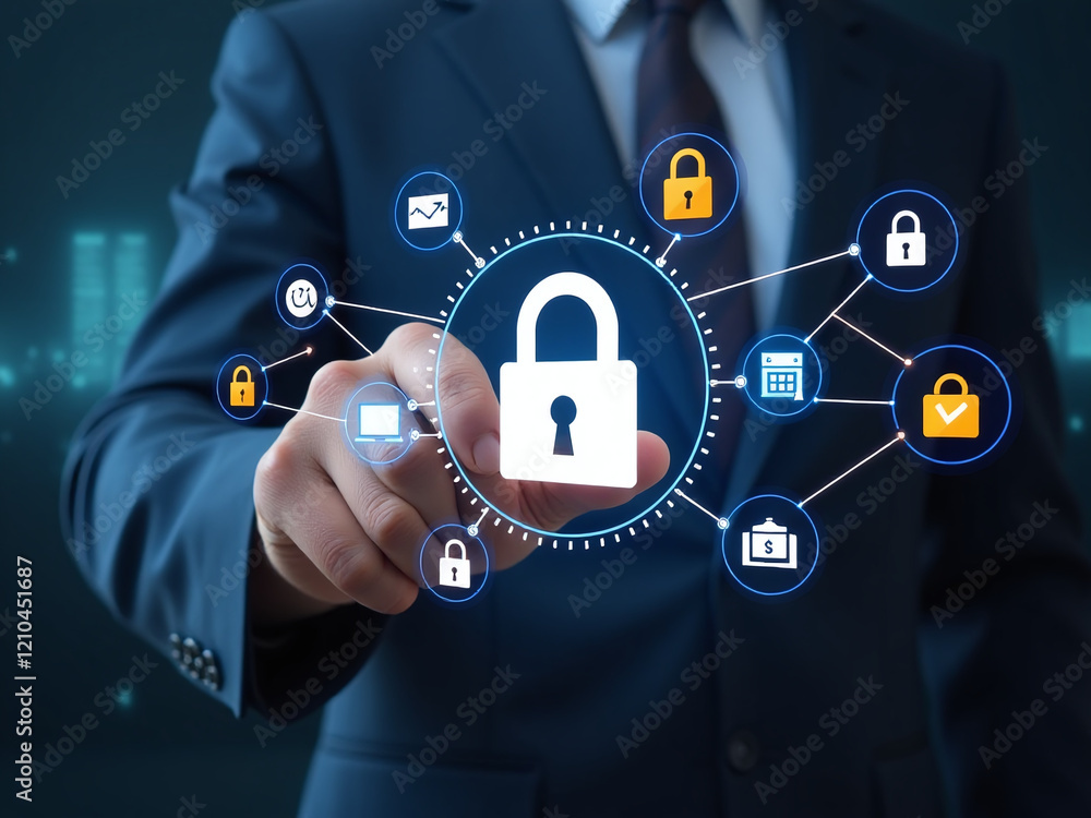 Poster businesses use various technologies such as lock icons and internet network security to protect sens