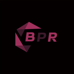 BPR creative minimalist letter logo. BPR unique vector initials alphabet letter logo design