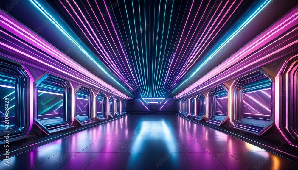 Canvas Prints light trails on a station