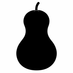 Butternut Squash Silhouette Bold Vector Art