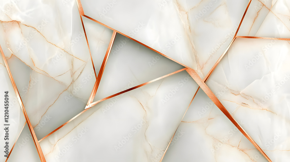 Poster a sophisticated pattern of intersecting lines in shades of platinum, rose gold, and deep onyx, creat