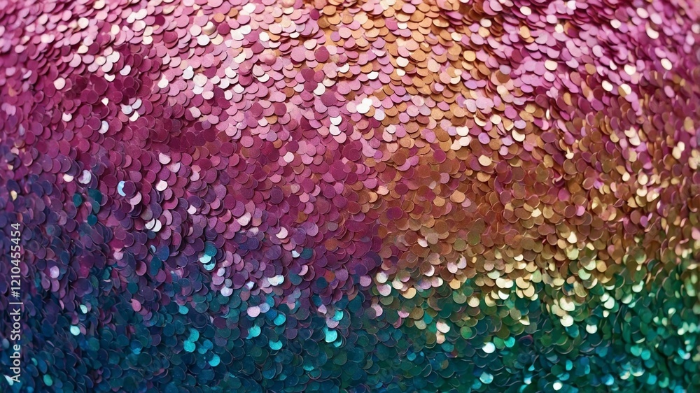 Poster colorful sequins create a vibrant display in artistic craft project at a creative studio