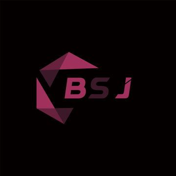BSJ creative minimalist letter logo. BSJ unique vector initials alphabet letter logo design