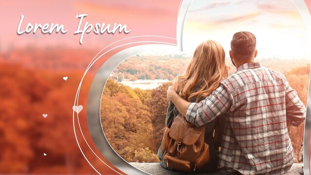 Romantic Couple Heart Shaped Loving Slideshow