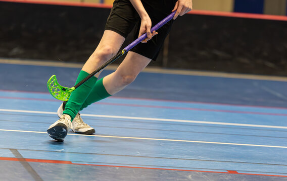 Floorball game sport - Indoor landhockey