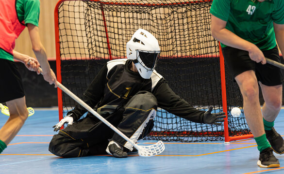 Floorball game sport - Indoor landhockey