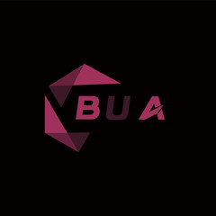 BUA creative minimalist letter logo. BUA unique vector initials alphabet letter logo design