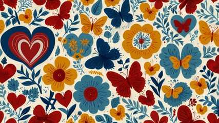 seamless pattern with flowers