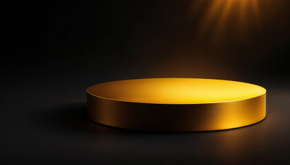 a golden podium with a spotlight shining on it. It's perfect for showcasing products or celebrating achievements