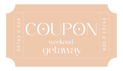 Coupon weekend, Coupon design, Sale Ticket design template., Admit one ticket, illustration of a ticket, 