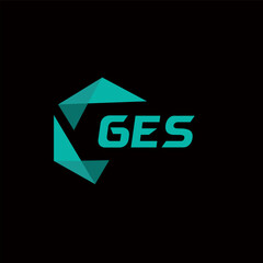 GES creative minimalist letter logo. GES unique vector initials alphabet letter logo design