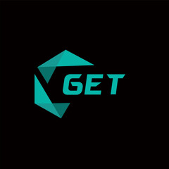 GET creative minimalist letter logo. GET unique vector initials alphabet letter logo design