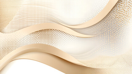 An abstract design with radiant circular gradients in champagne, bronze, and soft white, exuding a high-end and elegant feel 