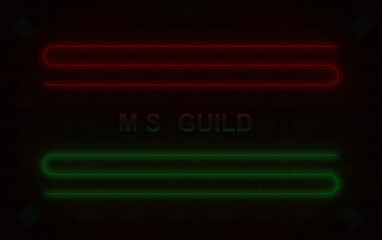 neon background over bricks wall on special design that focus on view management