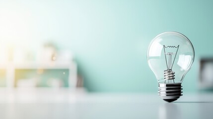 Ecommerce innovation event symbolic light bulb concept in a modern workspace environment