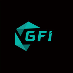 GFI creative minimalist letter logo. GFI unique vector initials alphabet letter logo design