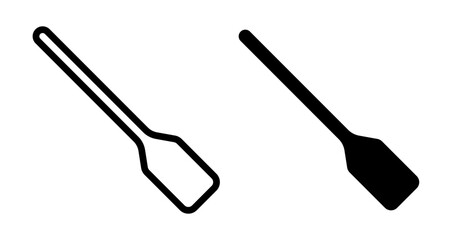 Paddle Icons vectors. black solid and liner versions
