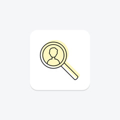 User Search color shadow thinline icon, vector, pixel perfect, illustrator file