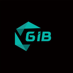 GIB creative minimalist letter logo. GIB unique vector initials alphabet letter logo design