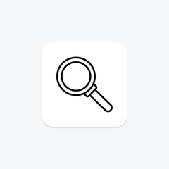 Magnifying line icon, vector, pixel perfect, illustrator file