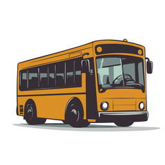 Public Transportation Bus Vector Illustration. Vector Image