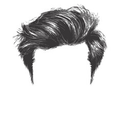 Obraz premium Stylish Mens Hairstyle Vector Illustration. Vector Image