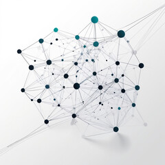 Digital Information Technology Network Background, Abstract dot point connect with gradient line Digital Networking conceptual network networking concept internet business technology communication