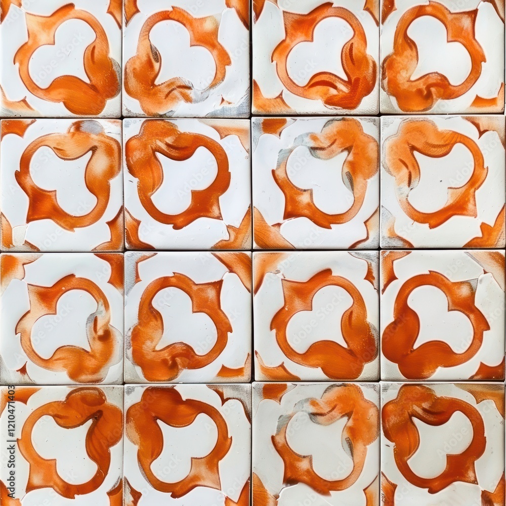 Poster tiles of orange pattern backgrounds architecture repetition