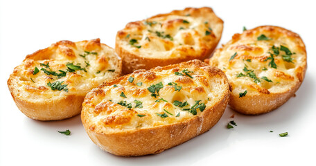 Delicious Garlic Bread Topped with Cheese and Herbs