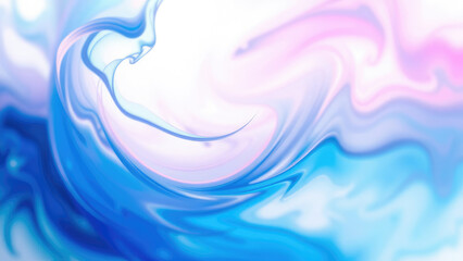 Obraz premium Abstract art piece featuring a swirling mix of blues and pinks against a blurred white or light-colored background, pink, mix, abstract, blend