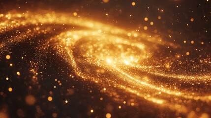 Obraz premium Festive glowing particles forming a swirling pattern, highly detailed, vibrant and dynamic, peaceful and inviting, magical and beautiful, calm and striking atmosphere