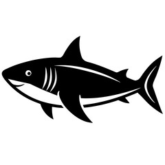 Obraz premium shark silhouette vector illustrator