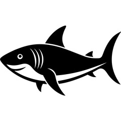 Fototapeta premium shark silhouette vector illustrator