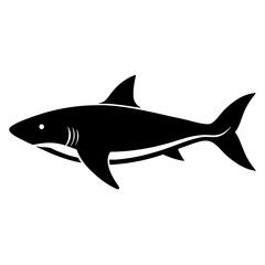 Fototapeta premium shark silhouette vector illustrator