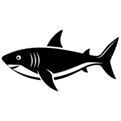 Obraz premium shark silhouette vector illustrator