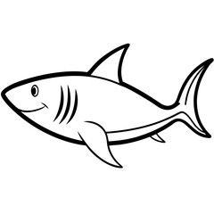 shark line art vector