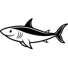 shark line art vector