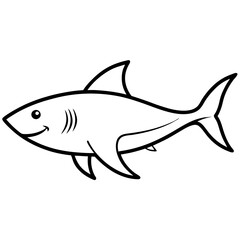 shark line art vector