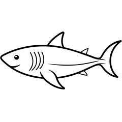 shark line art vector
