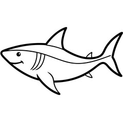 shark line art vector