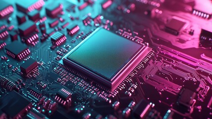 Fototapeta premium 電子基板_半導体