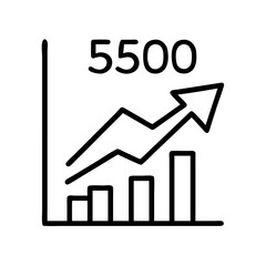 s p 500 icon, s p 500 line art - simple line art of s p 500, perfect for s p 500 logos and icons