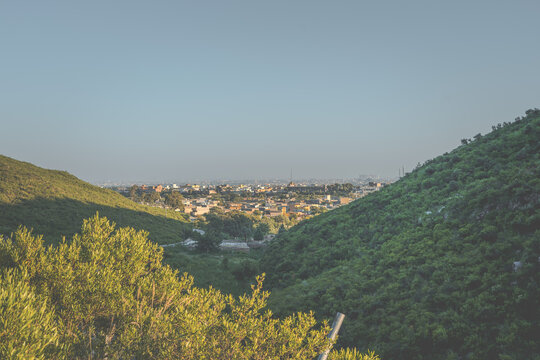View of Shah Allah Ditta, İslamabad between the hills