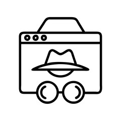 spyware icon, spyware line art - simple line art of spyware, perfect for spyware logos and icons